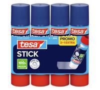 tesa Bâton de colle ecoLogo – écologique, sans solvant, lavable à froid – paquet de 4 × 20 g