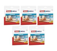 tesa Lot de 5 Calfeutrers Joint d'isolation Adhésif en Mousse - Blanc - 6 m x 9 mm x 4 mm
