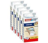 tesa Lot de 5 Moustiquaires COMFORT pour Fenêtre de Toit 1,20 x 1,40 m Blanc