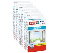 tesa Lot de 6 Moustiquaires Insect Stop Standard Fenêtre 1,10 m x 1,30 m Blanc