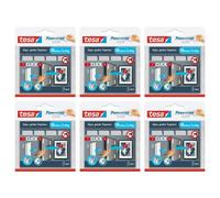 tesa Lot de 6 Packs 4x2 Bandes auto-agrippante Powerstrips CLICK Moyenne 5,4kg Blanc
