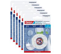 Tesa Lot De 6 Powerbonds Double-Face De Fixation Etanche Pour Carrelage/Métal 19 Mm X 1,5 M