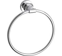 tesa Luup Porte-serviettes anneau, métal chromé, adhésif, technologie sans percer, 205mm x 185mm x 75mm