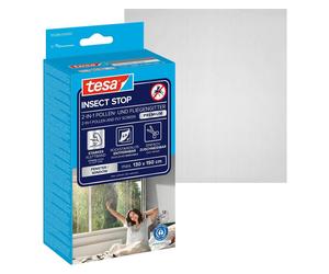 tesa, Moustiquaire, Grille anti-pollen, pour les personnes allergiques, à sceller, y compris bande Velcro autocollante (130 x 150 cm)