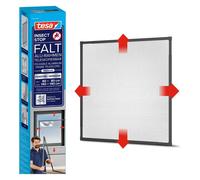 tesa Moustiquaire pour fenêtre ALU FALT - Cadre pliable aluminium télescopique, anthracite 80–140 cm