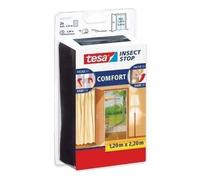 TESA - Moustiquaire pour porte, "STOP" noir, 2 lamelles de 0,65m x 2,20m