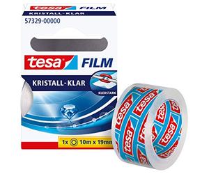 Tesa Multi-Film Transparent, 10m: 19mm, 1 Rouleau dans la Boîte Pliante Suspendue