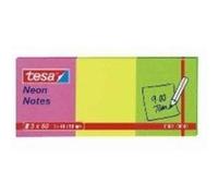 Tesa Bloc de notes adhésives néon 40 x 50 mm tricolore 240 feuilles