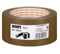 tesa NOPI Ruban adhésif colis PVC - 66 m x 50 mm - marron - 1 rouleau | Ruban d'emballage adhérence forte -Indéchirable, pour colis de poids moyen et lourd - Ruban adhésif à déroulement silencieux