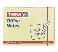 tesa Office 57657 - Bloc notes de 100 feuilles - Taille XL | Notes adhésives jaune clair - Pour surligner et prendre des notes au bureau et à la maison - Forte adhérence, retrait facile