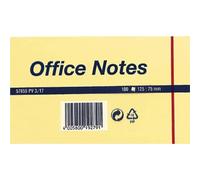 Bloc standard adhésif Office Notes, 125 x 75 mm, jaune