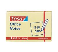 Bloc standard adhésif Office Notes, 50 x 75 mm, jaune