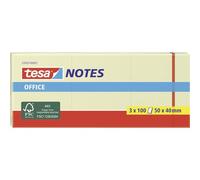 Tesa Office Notes, Notes adhésives repositionnables - disponibles en plusieurs tailles 57653-00001-05 Jaune