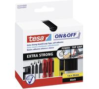 tesa Bande auto-agrippante On & Off - Extra forte 50 mm x 100 cm Noir