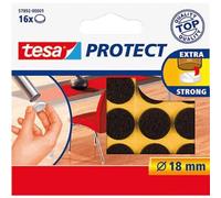 tesa Patin en feutre anti-rayure Ø 18 mm marron 16 pièces