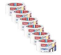 tesa PE 4845 Lot de 6 rubans de masquage pour travaux de nettoyage et de peinture Blanc 33 m x 50 mm