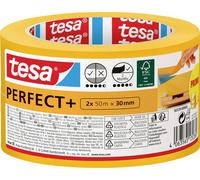 tesa Perfect+ 56539-00000-00 Ruban de masquage pour peinture jaune (L x l) 100 m x 30 mm 2 pc(s)