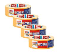 tesa PLUS 4334 Ruban de Précision - x 3 - 50 m x 50 mm - Jaune | Bande de masquage professionnelle avec support en papier ultra-fin - Pour un masquage et une protection précis