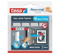 tesa Powerstrips CLICK (L x l) 80 mm x 20 mm Contenu: 16 paire(s)