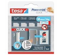 tesa Powerstrips CLICK tesa powerstrips CLICK slim - tampons adhésifs auto-agrippants pour cliquer sur des cadres photo et des décorations murales sans perçage