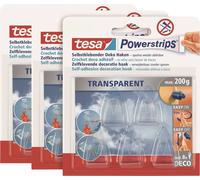 tesa POWERSTRIPS® Crochet adhésif petit transparent Contenu: 15 pc(s)
