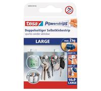 Tesa Powerstrips Languettes Amovibles LARGE - Fixation Extra Forte - Languettes Adhésives pour Surfaces Lisses - Soutient un Poids maximum de 2.0 kg - Paquet de 10