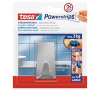 tesa Powerstrips Crochet adhésif LARGE métal rectangulaire – Repositionnable, charge jusqu'à 2 kg