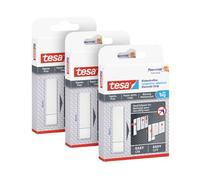 tesa Powerstrips Papier peint et enduit - 1 kg - 3 x 6 bandes double face | Bandes adhésives pour papier peint et plâtre - Bandes de rechange pour clou adhésif tesa - Force d'adhérence : 1 kg/bande