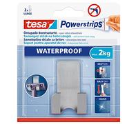 tesa Porte rasoir Powerstrips Métal Zoom – Étanche, support acier inox amovible, 2 kg