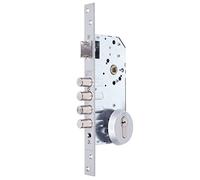 Tesa R100B566C Serrure Multipoint de Sécurité, Axe 50 mm, Finition chromé, 3 Points de Fermeture, Crochets Anti-Levier, pour Portes d’Entrée et Portes Coupe-Feu