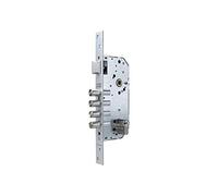Tesa R100B666C Serrure de Sécurité Monopoint pour Porte d’Entrée, Acier Chromé, Entrée 60 mm, Cylindre T60 30 x 30 mm, Rosace E300L, 4 Pênes et Fixations Incluses