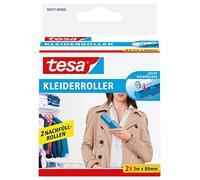 tesa Recharge Rouleau Anti-peluches - 2 x 3 m x 80 mm | Rechange rouleau anti-peluches et poils d'animaux - Compatible avec les dérouleurs universels - À la maison et en déplacement