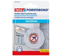 tesa® Rouleau de fixation blanc double face Powerbond® Universal 19 mm x 1,5 m 58565