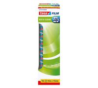 tesa Ruban adhésif Eco & Clear double-face transparent 15 mm x 10 m - Pack 10