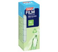 TESA Ruban adhésif invisible Tesafilm Crystal Recycled - largeur 19 mm x longueur 33 m - Tour de 8 rubans