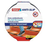 Tesa Ruban adhésif antidérapant extra fort 15 m x 25 mm Noir – déchirure manuelle