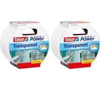 Tesa Ruban de réparation extra puissant, transparent, 10 m x 50 mm (Lot de 2)