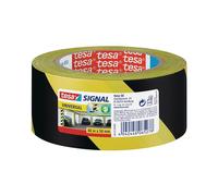 tesa® Ruban de signalisation universel polypropylène noir et jaune 50 mm x 66 m 58133