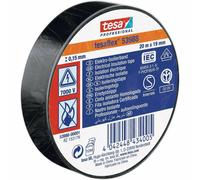 tesa Ruban isolant électrique tesaflex 53988 PVC IEC 19 mm x 20 m noir – pack de 10