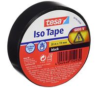 Tesa Sas 5619000008 Ruban adhésif isolation électrique 20 mm x 19 mm vrac Noir