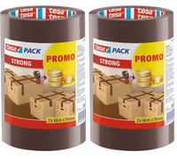 Tesa SE Strong Low Noise Parcel Tape for Packing Parcels and Shipping Boxes - Brown - 3 Rolls of 66 m Each - 50 mm, 66 m: 50 mm, 66 m: 50 mm (Lot de 2)