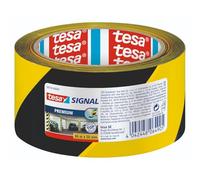 tesa Ruban adhésif de signalisation Signal Premium – Noir/Jaune 66 m x 50 mm PVC robuste