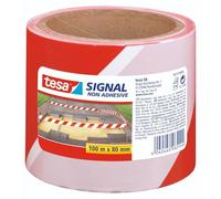 tesa Ruban de signalisation 58137-00-00 non adhésif rouge/blanc 100 m x 80 mm