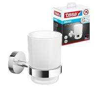 tesa Smooz Crochet Peignoir, métal chromé, ce Crochet adhésif Haut de Gamme au Design élégant et Arrondi est idéal pour Les Peignoirs et Autres Accessoires de la Salle de Bain, 63 mm x 50 mm x 50 mm