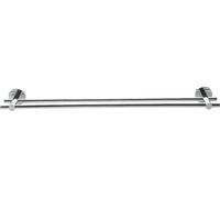 tesa SMOOZ Porte-serviettes double, chromé - Porte-serviettes avec 2 barres - pour fixation murale sans percer, solution adhésive incluse