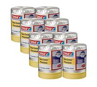 tesa Standard 4348 Ruban de Masquage - x 8 - Beige Clair - 50 m x 38 mm | Bande de masquage pour travaux de peinture - Sans solvant et se retire sans traces jusqu'à 7 jours