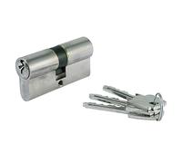 Tesa Cylindre européen 52003030N TE5 – 30x30 mm, finition nickelée, montage facile