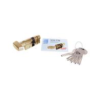 Tesa Assa Abloy T75B3030L: Cylindre européen T70, 30 x 30 mm, Finition Laiton, Came Longue, Compatible serrures à Profil européen, Usage résidentiel et Commercial, Montage Facile