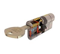 Tesa Cylindre européen T7553040N T70 30 x 40 mm finition nickelée came longue