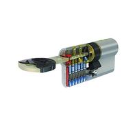 TESA T75B3030N Cylindre européen T70, 30 x 30 mm, finition nickelée, came longue, profil européen